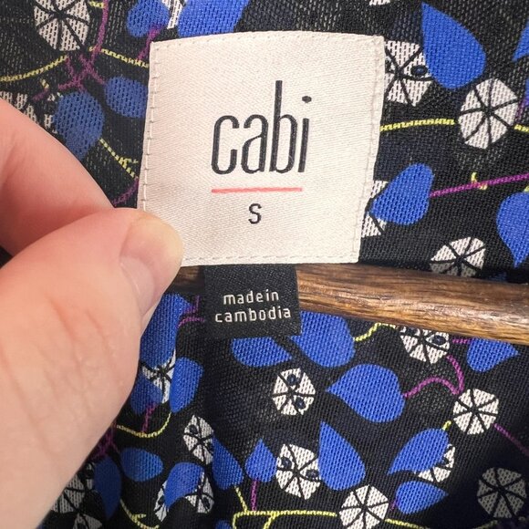 Cabi Womens The Ten Ditzy Floral Dress Size S Royal Blue Feminine Dark Romantic - Picture 9 of 15